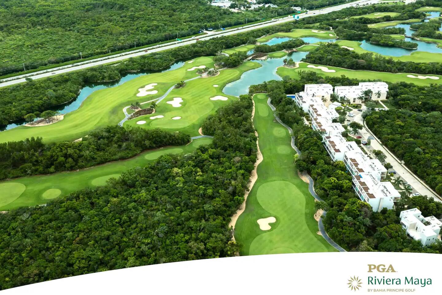 Enhance your day with a round of golf at the meticulously maintained PGA Riviera Maya golf course ⛳️, conveniently located just across the street and accessible for a nominal fee.