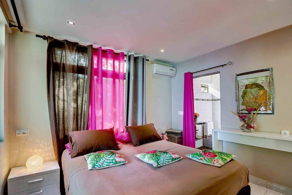 Master bedroom with bathroom