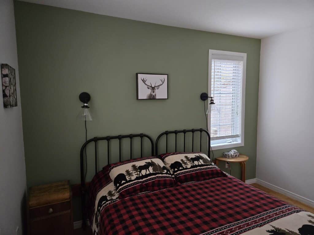 Chambre verte au chalet LaK&Co