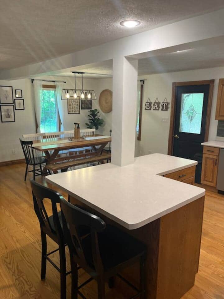 Open concept kitchen for entertaining family and friends.