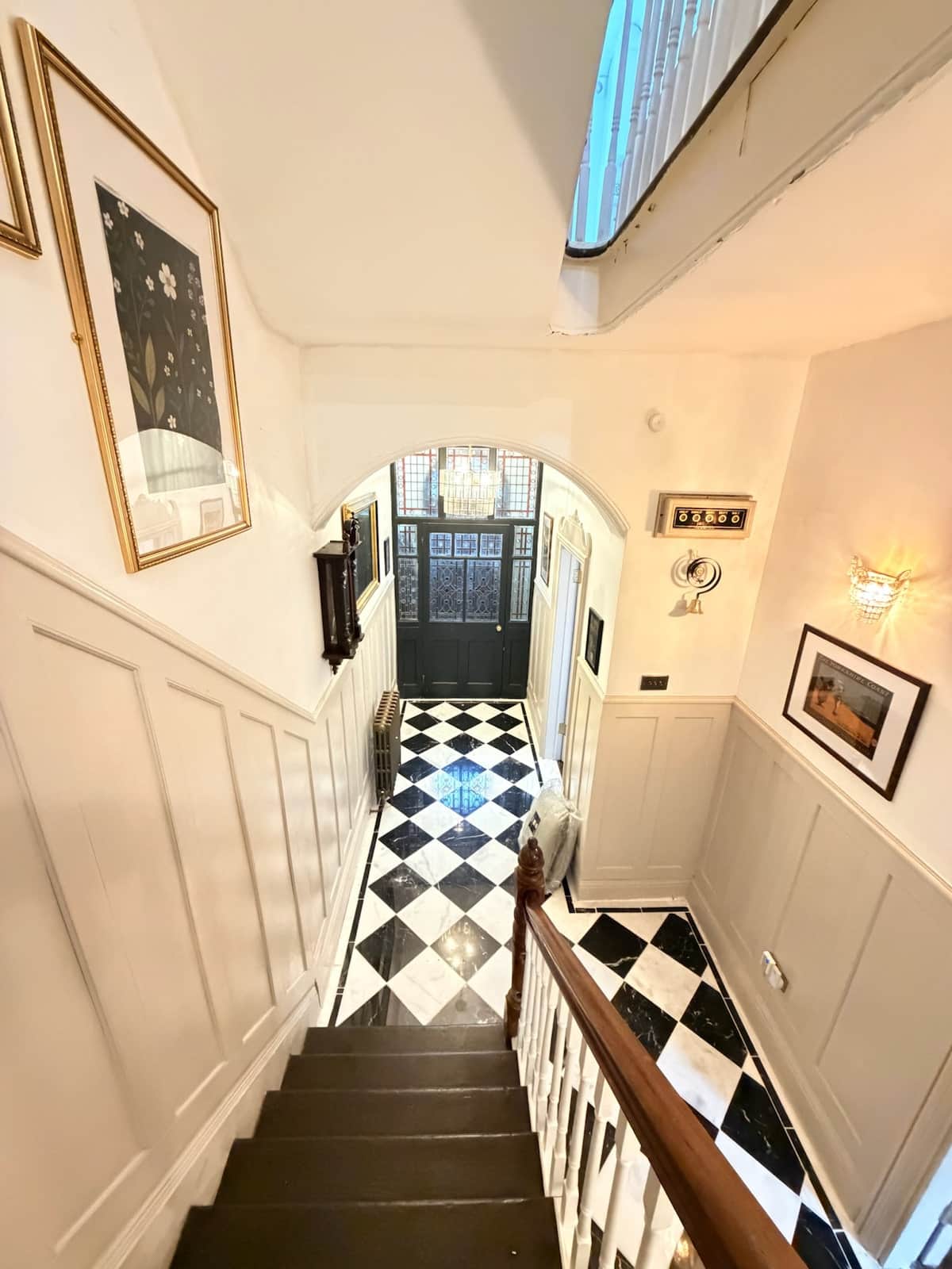 Marble-tiled hallway
