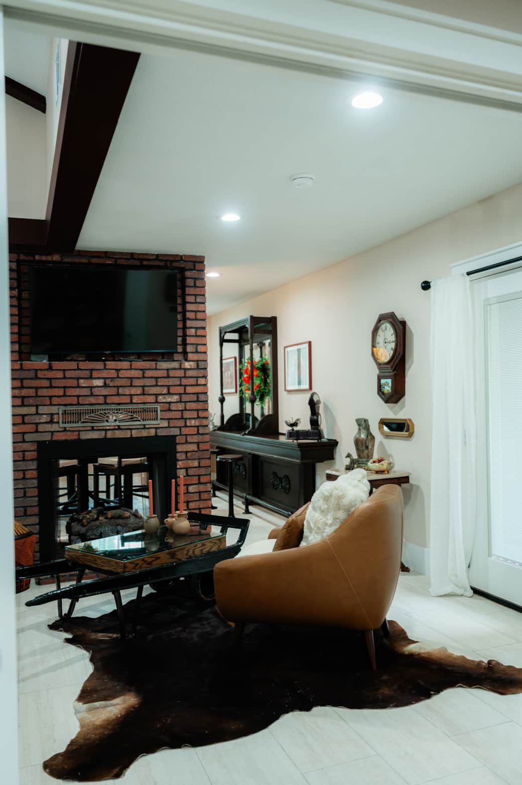 double sided gas fire place