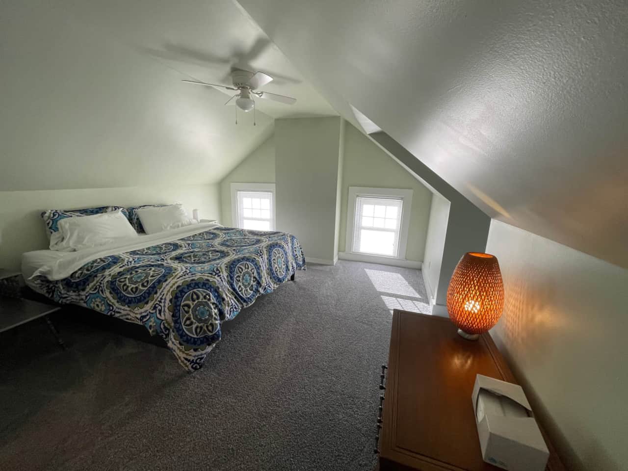 Large bedroom with king size bed
