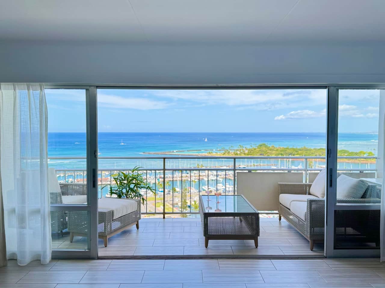 Lounge furniture on lanai.