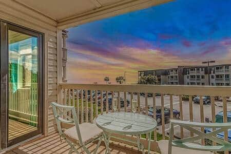 Beautiful sunset and ocean views from private balcony!