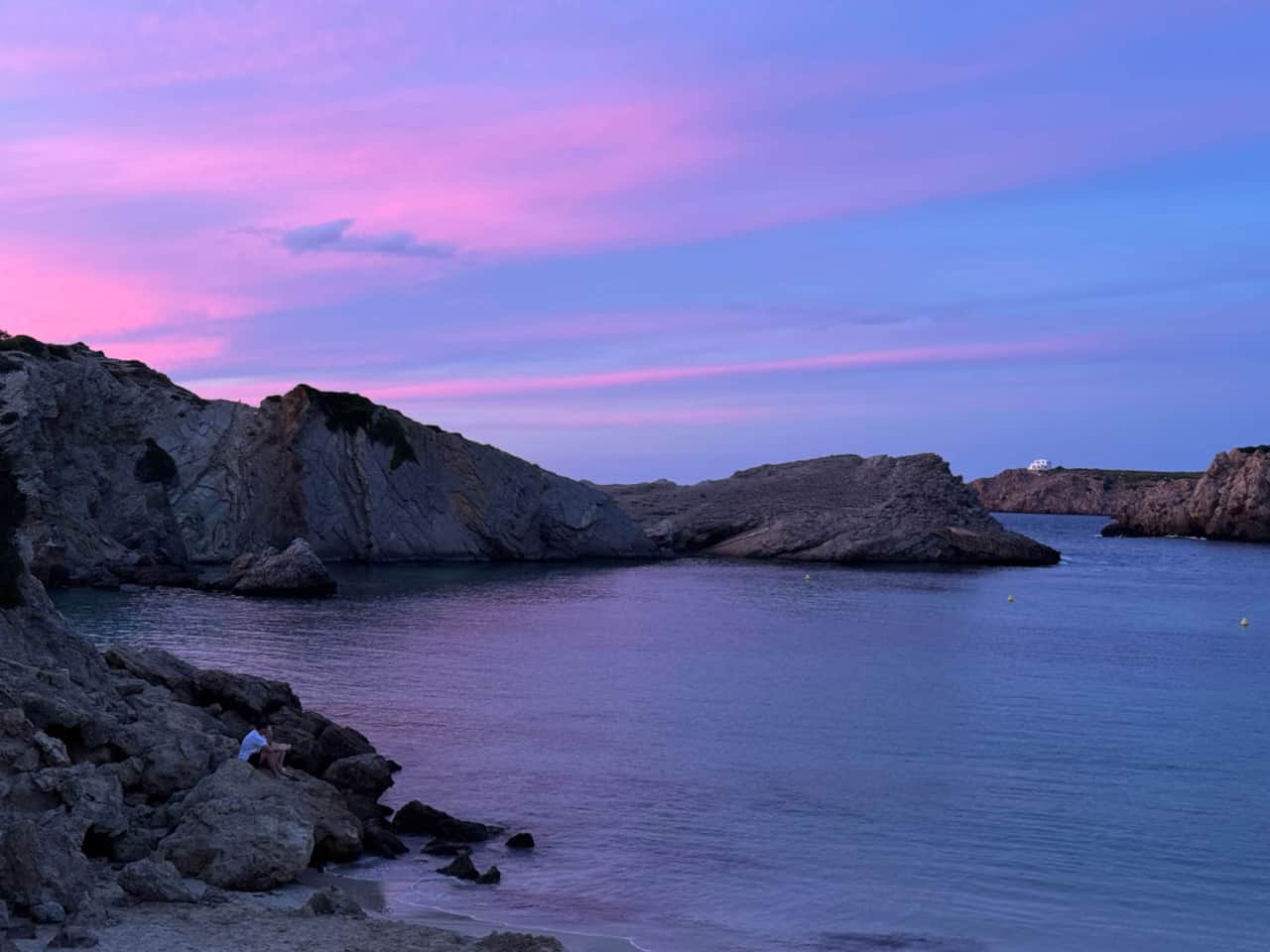 crepuscule plage d'Arenal d'en Castell Menorca 