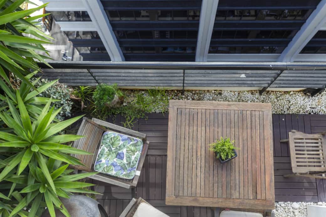 Sip your morning coffee with a birds eye view of the city waking up.