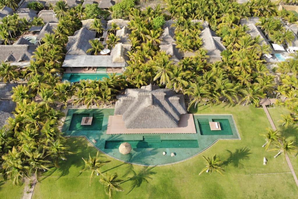 Aerial view of the compound