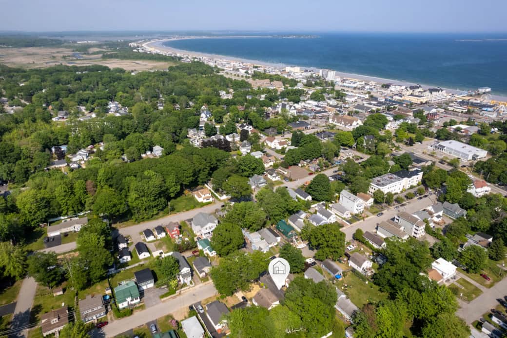 Aerial View of white Sandy Beaches