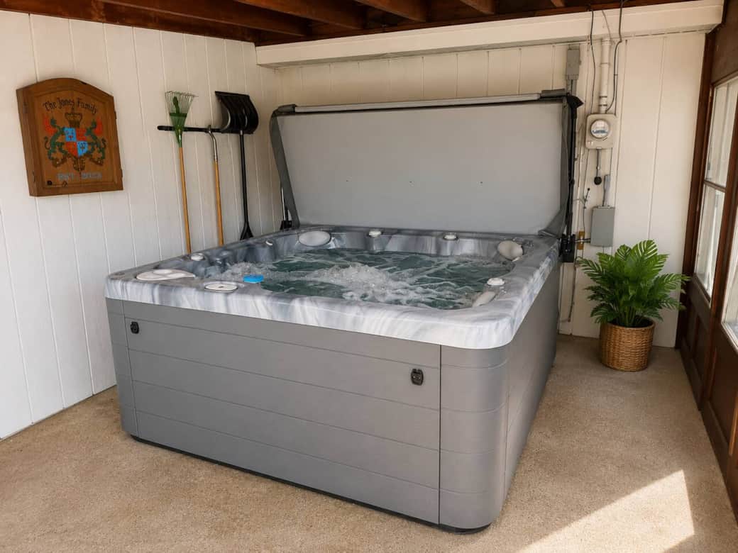The 5 person hot tub