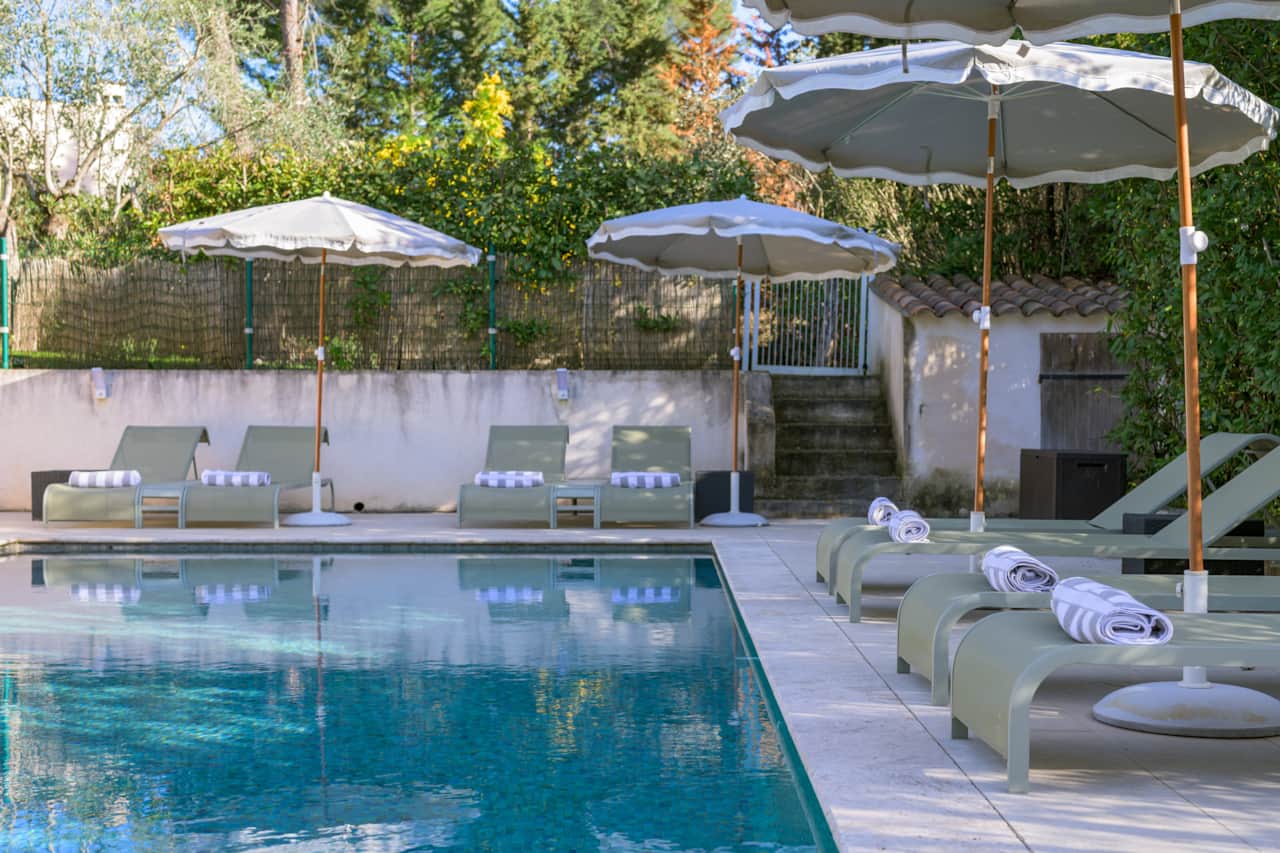 Sun loungers and parasols