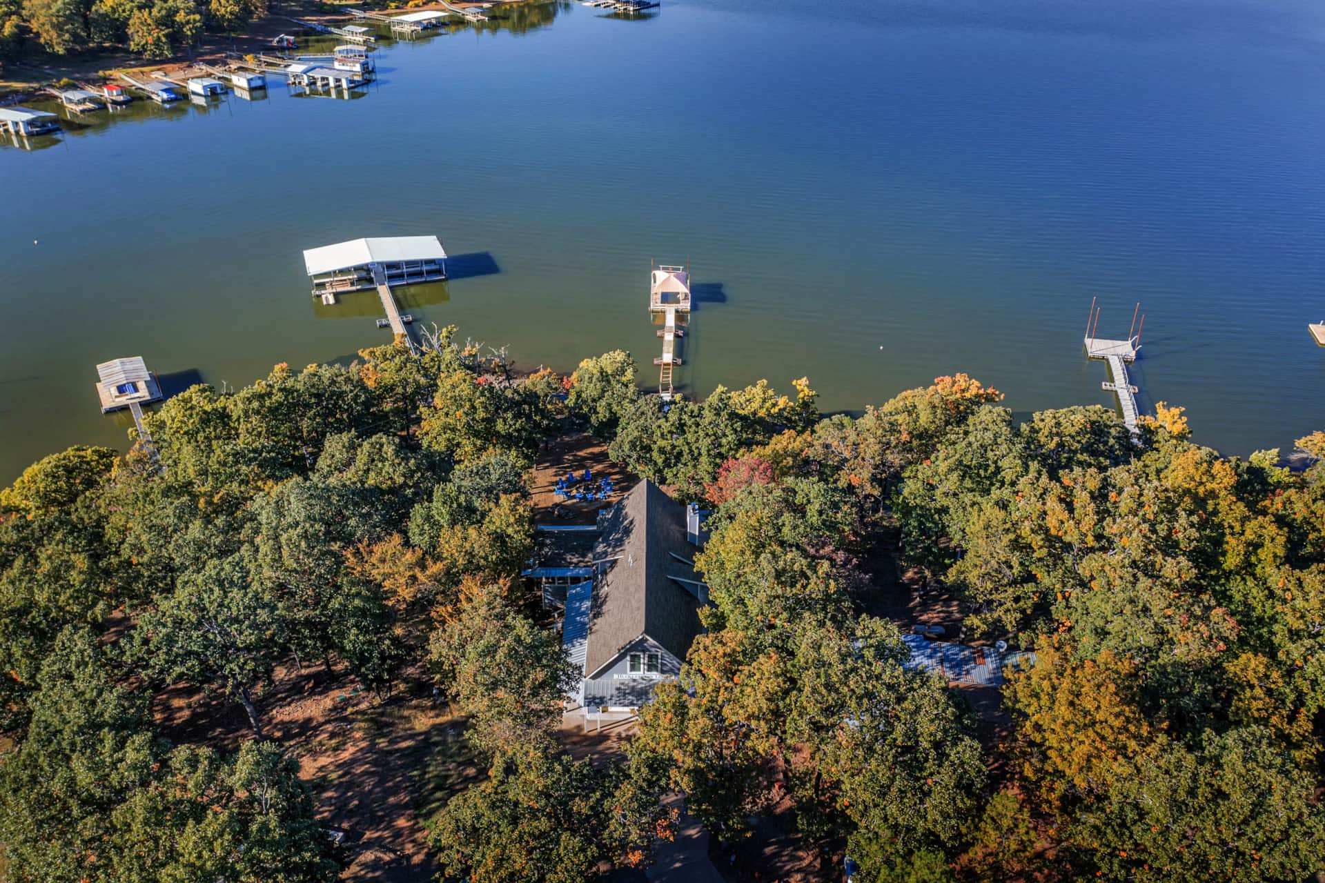 Huckleberry Lodge on Lake Eufaula Waterfront with Dock Vacation Rental
