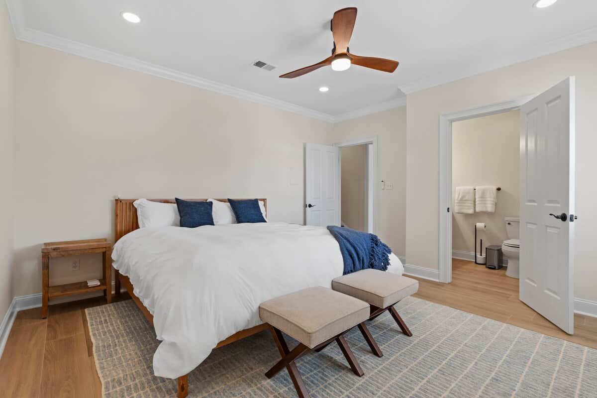 Lake-Level Guest Bedroom