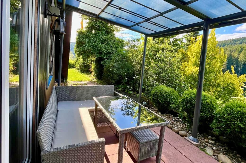 Ferienhaus mit überdachte Terrasse