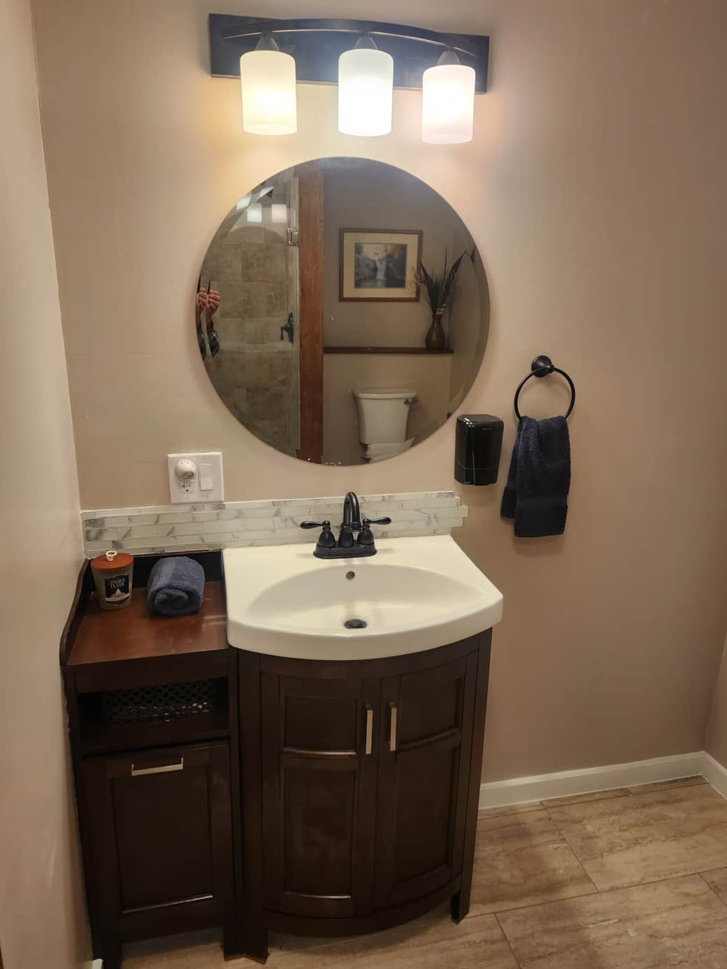 Bathroom #1 with custom shower b
