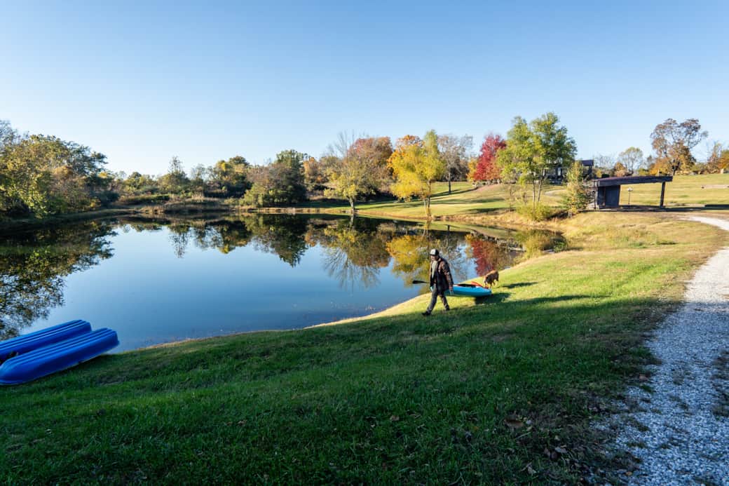 Pond next to winery 