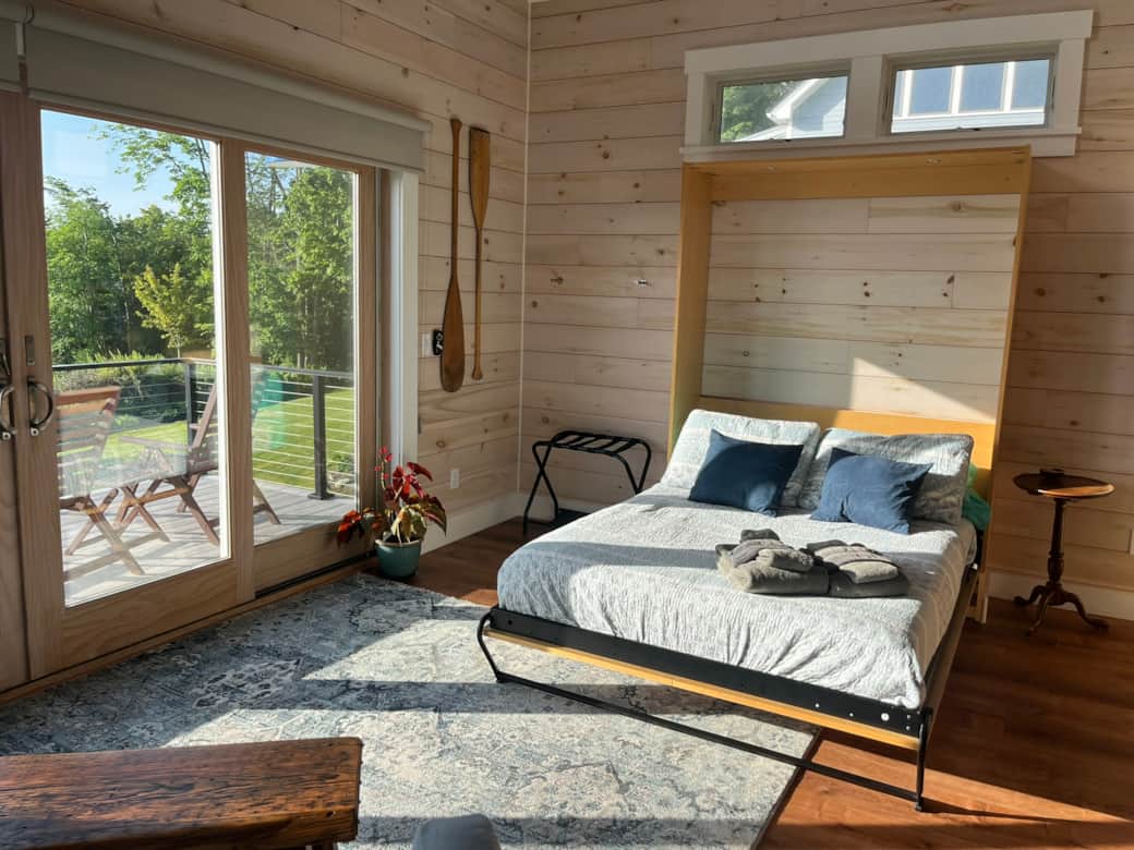 Cozy bed, fresh air, and calm vibes—your perfect place to recharge and reconnect.