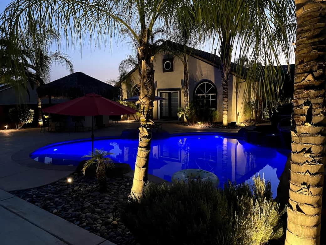 Night view Temecula Valley Pool House Retreat Night view Temecula Valley Pool House Retreat