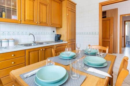 Kitchen with Utensils, Courtesy Kit, Lavazza Coffee Machine, Refrigerator and Dishwasher