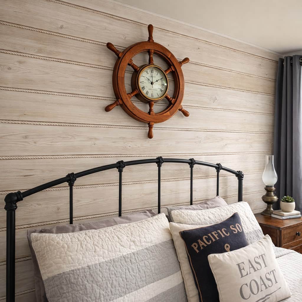 Rope and shiplap wall