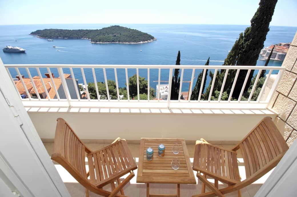 The second private balcony is off the bedrooms; it has the same view as the living room balcony.