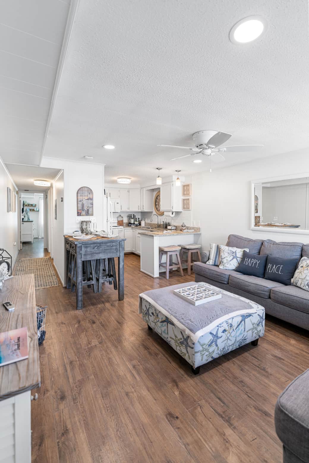 Clean open floorplan space for 4 guests