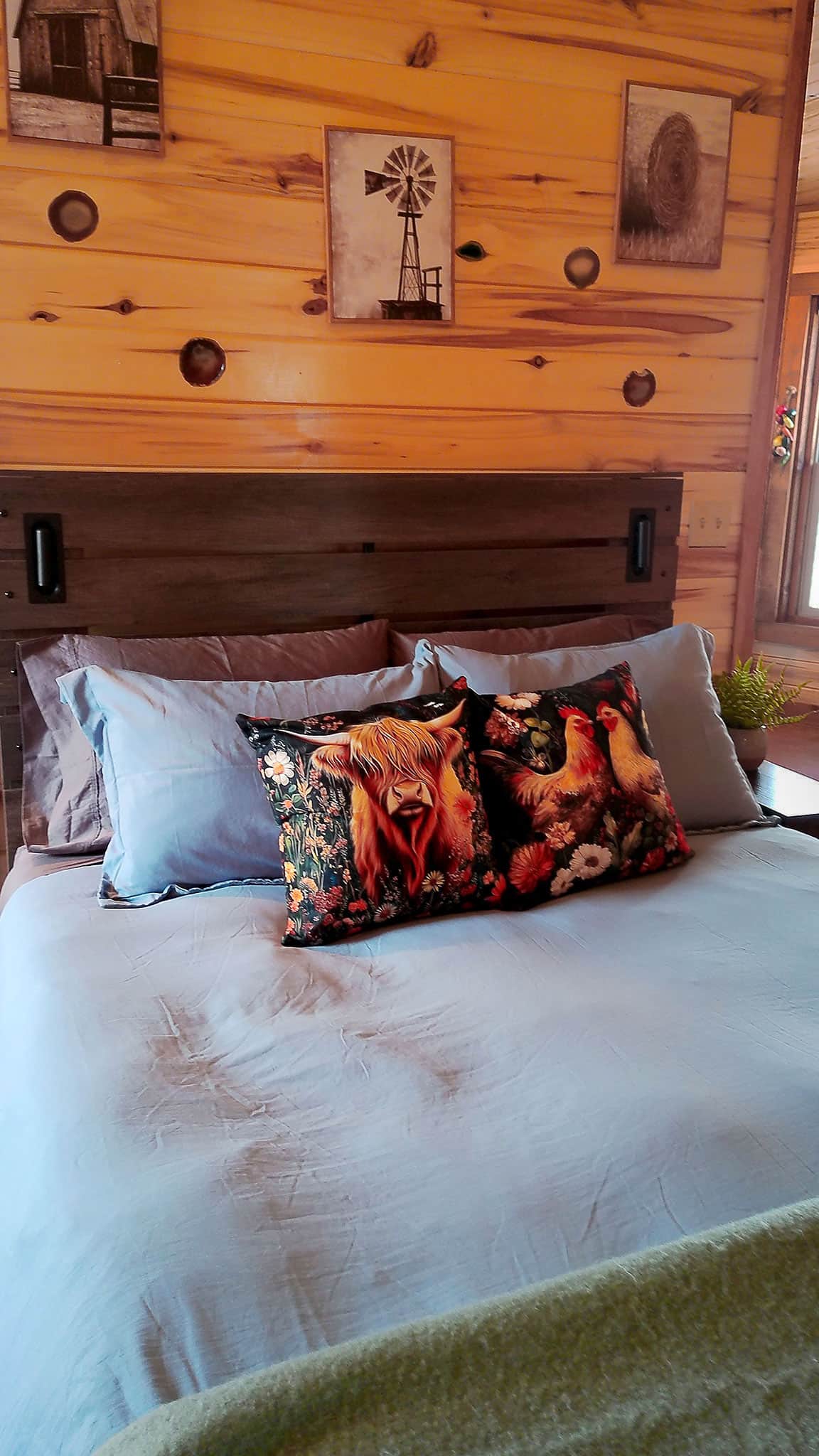 Queen Bed with Reading Lights