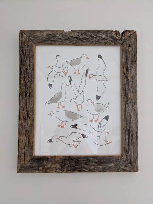 Local art decorates the walls 