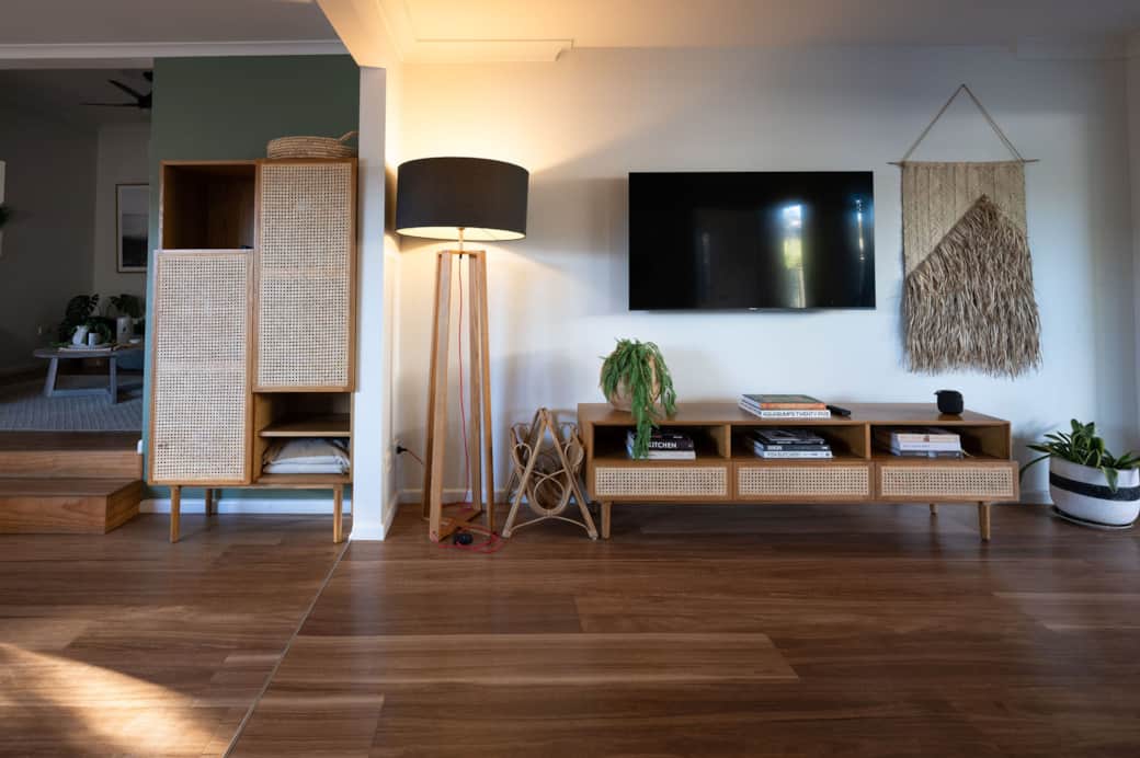 Lounge area with wall mounted TV, perfect place to end your night