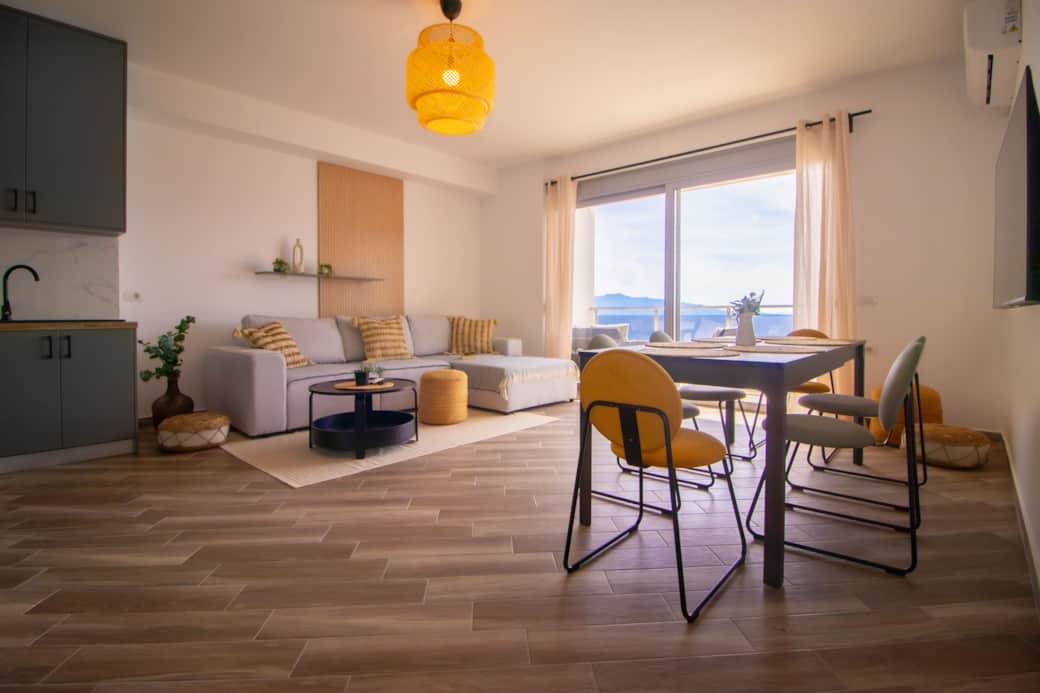 Living room with sea view