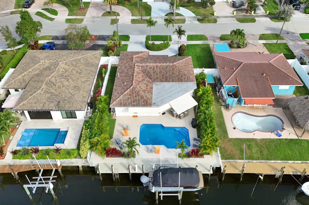 Aerial backyard Aerial backyard