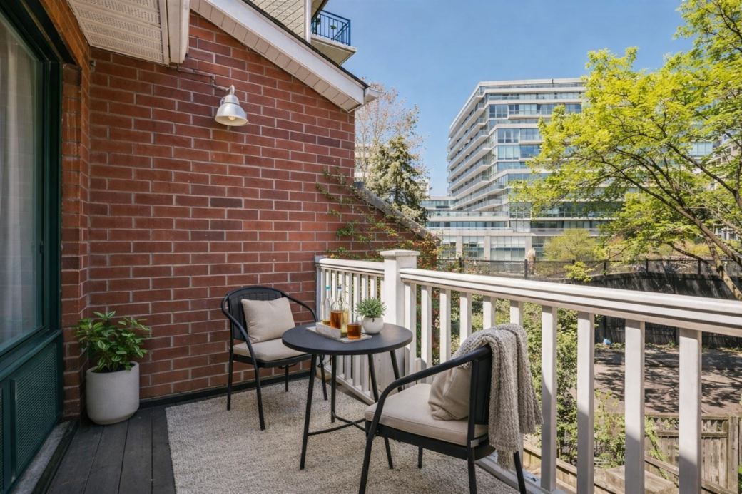 Private balcony with quiet outdoor setting