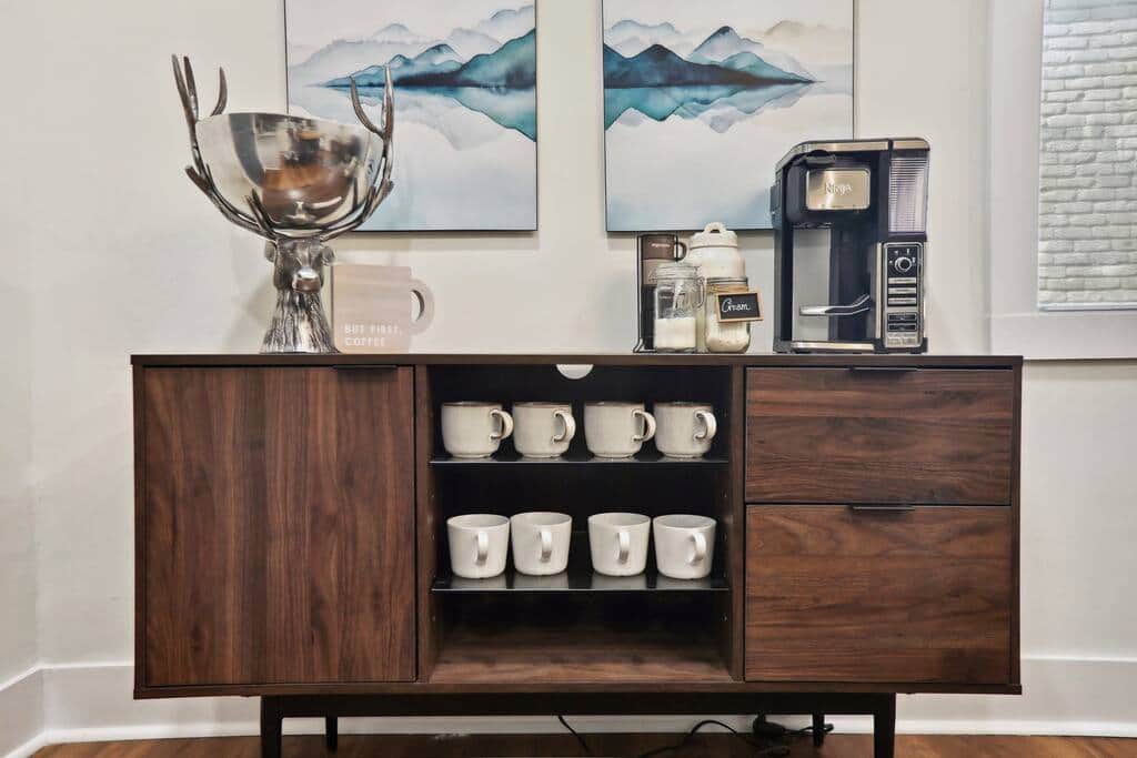 Enjoy your morning with our coffee bar with complimentary coffee and tea