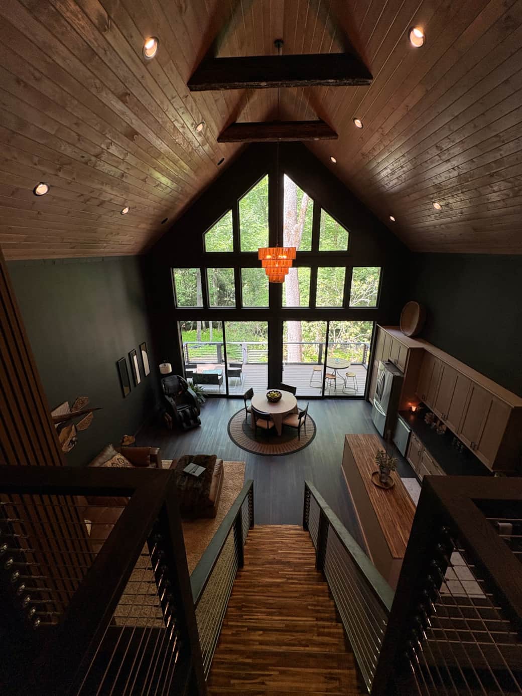 Aerial View of Living Room From Loft
