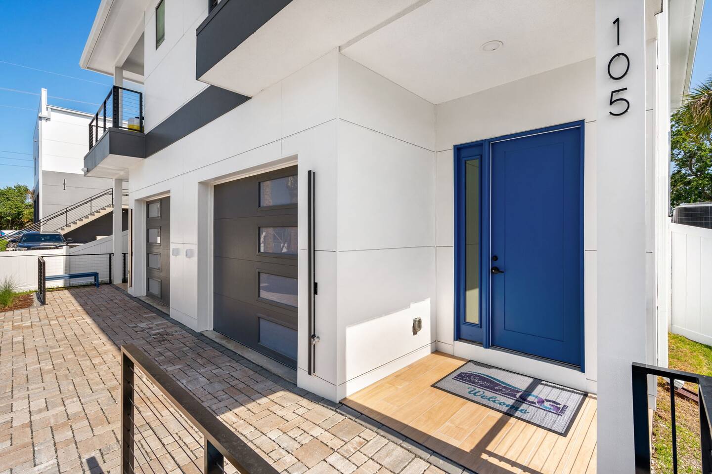 Ground floor access for unit 105.
