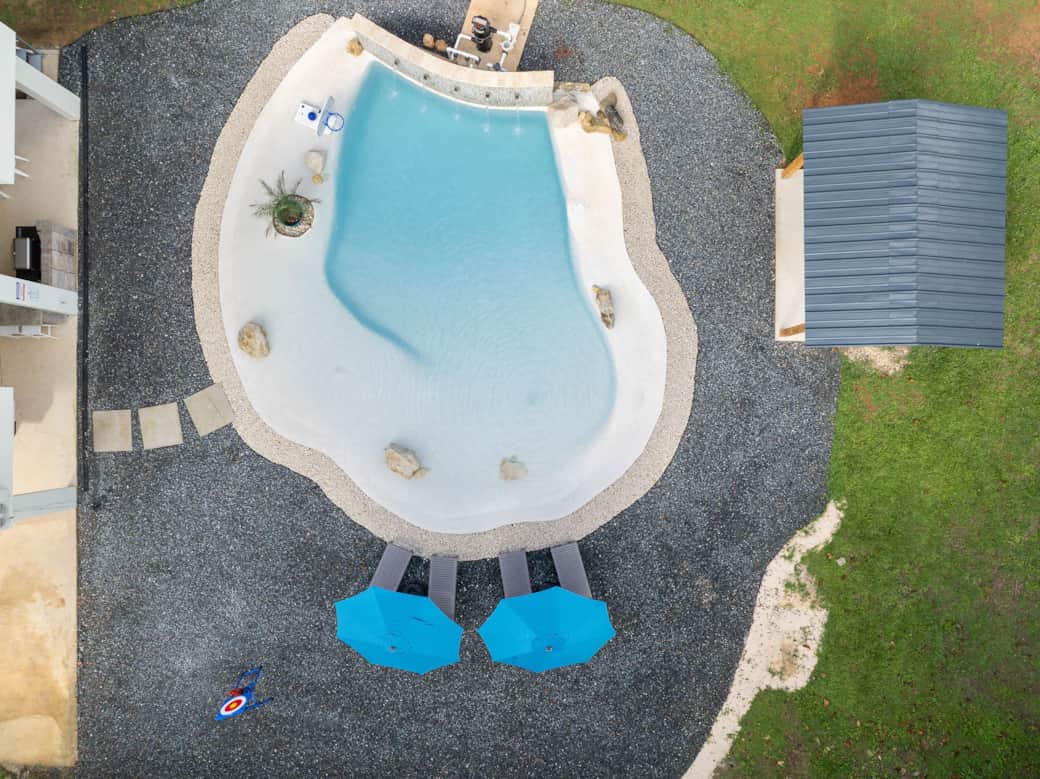 Pool aerial view