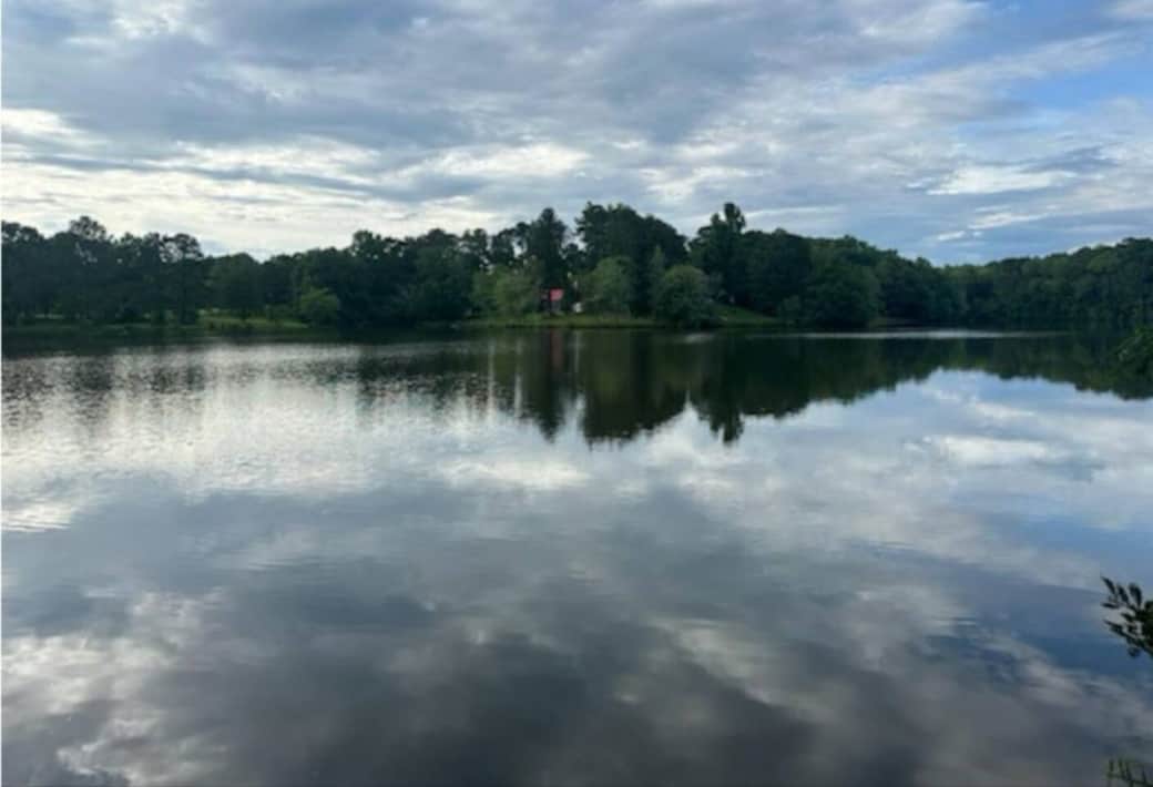 View across the lake