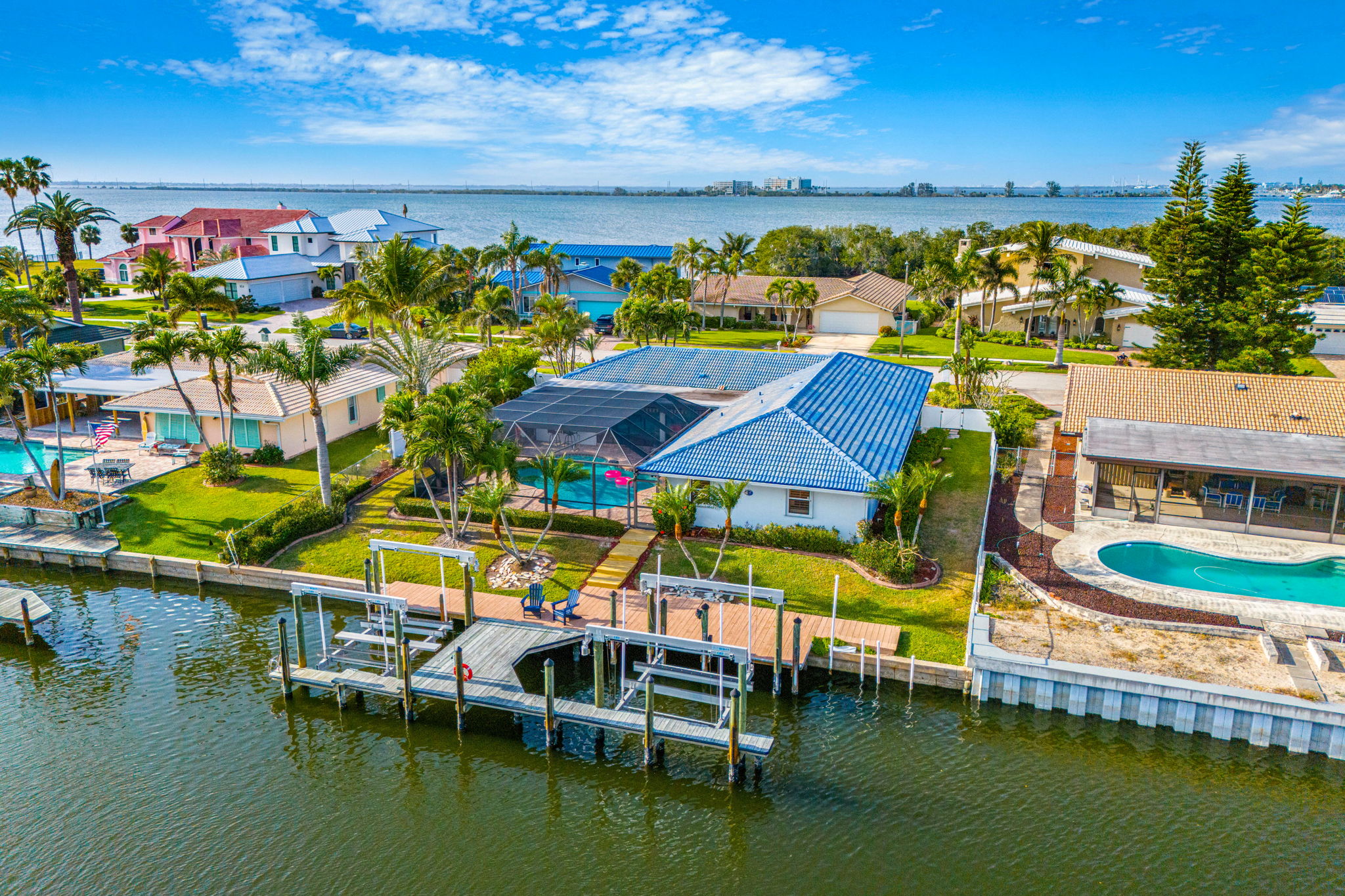 Stunning aerial views showcasing the expansive property and the surrounding natural beauty.