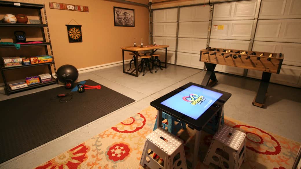 Enjoy your gaming space for hours worth of fun! Infinity game table, foosball, board games, and more Enjoy your gaming space for hours worth of fun! Infinity game table, foosball, board games, and more