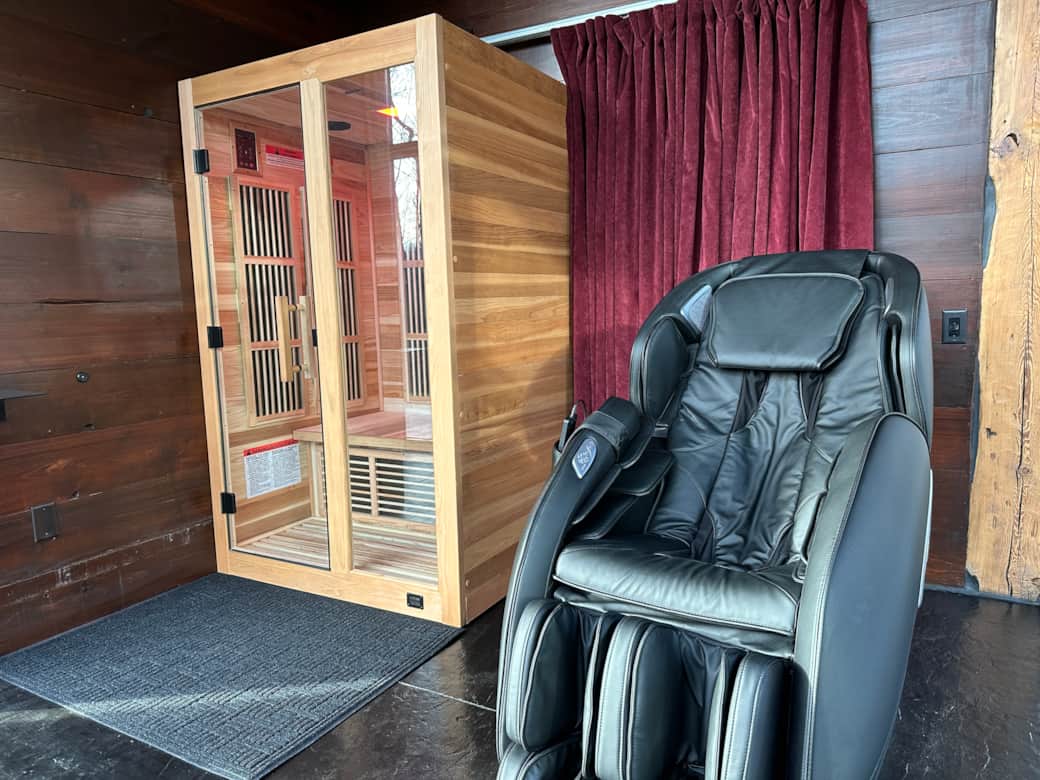 Infrared sauna and massage chair