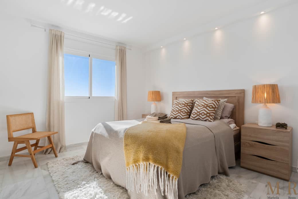 Bright and modern bedroom.