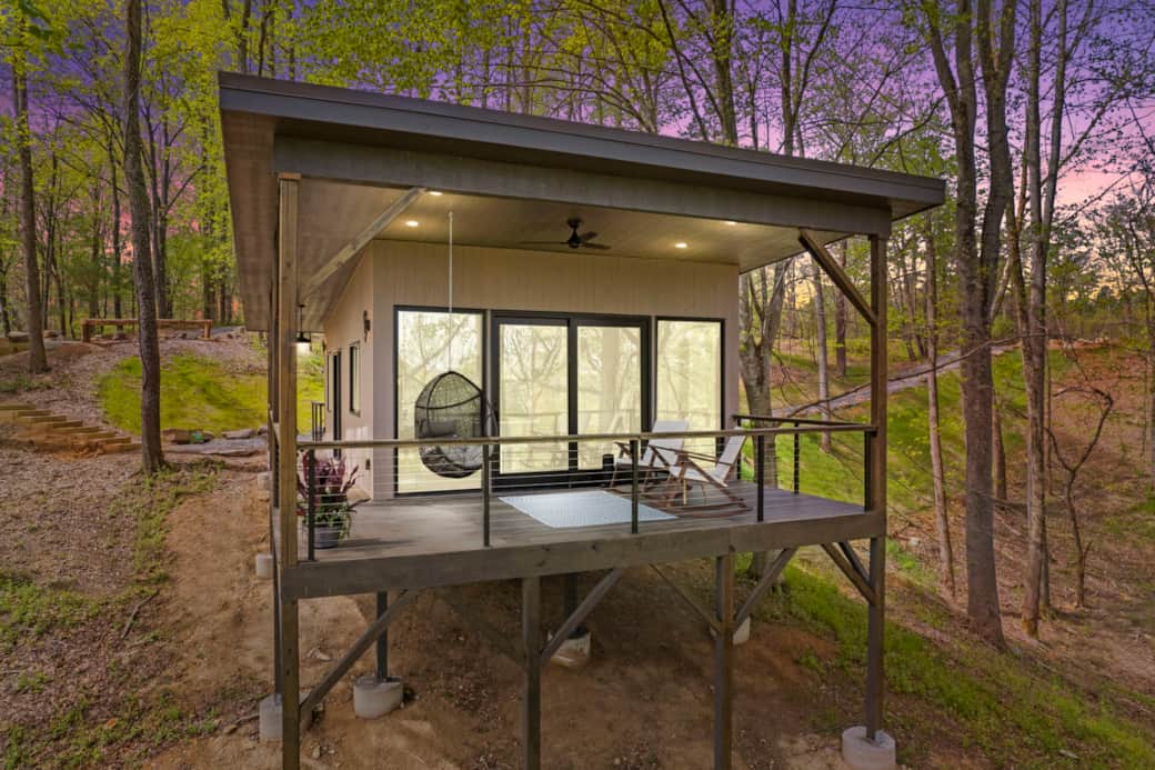 Blue Heron Deck overlooking the French Broad River