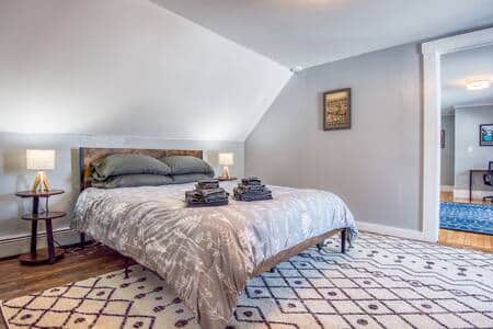 A spacious private bedroom.