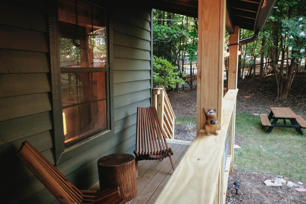 Front porch is perfect for early mornings (the sunrise glow makes a perfect landing here).