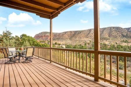 Back deck: The best place to stop, breathe and relish the moment Back deck: The best place to stop, breathe and relish the moment