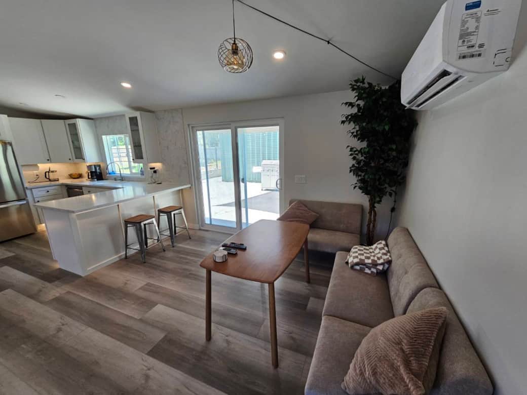 Dining area and kitchen