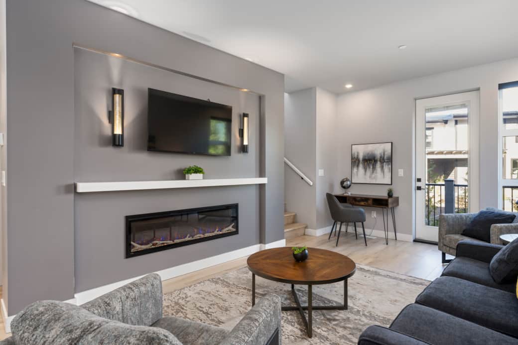 Fireplace in living room