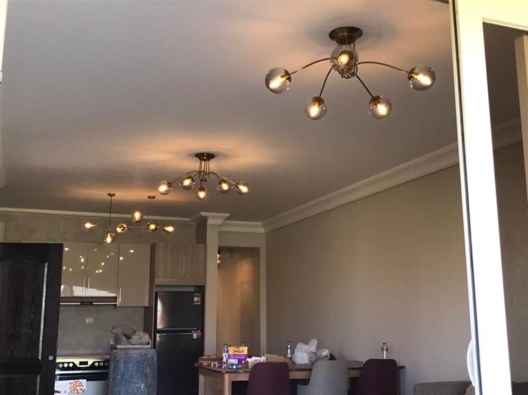 Living room and open kitchen 