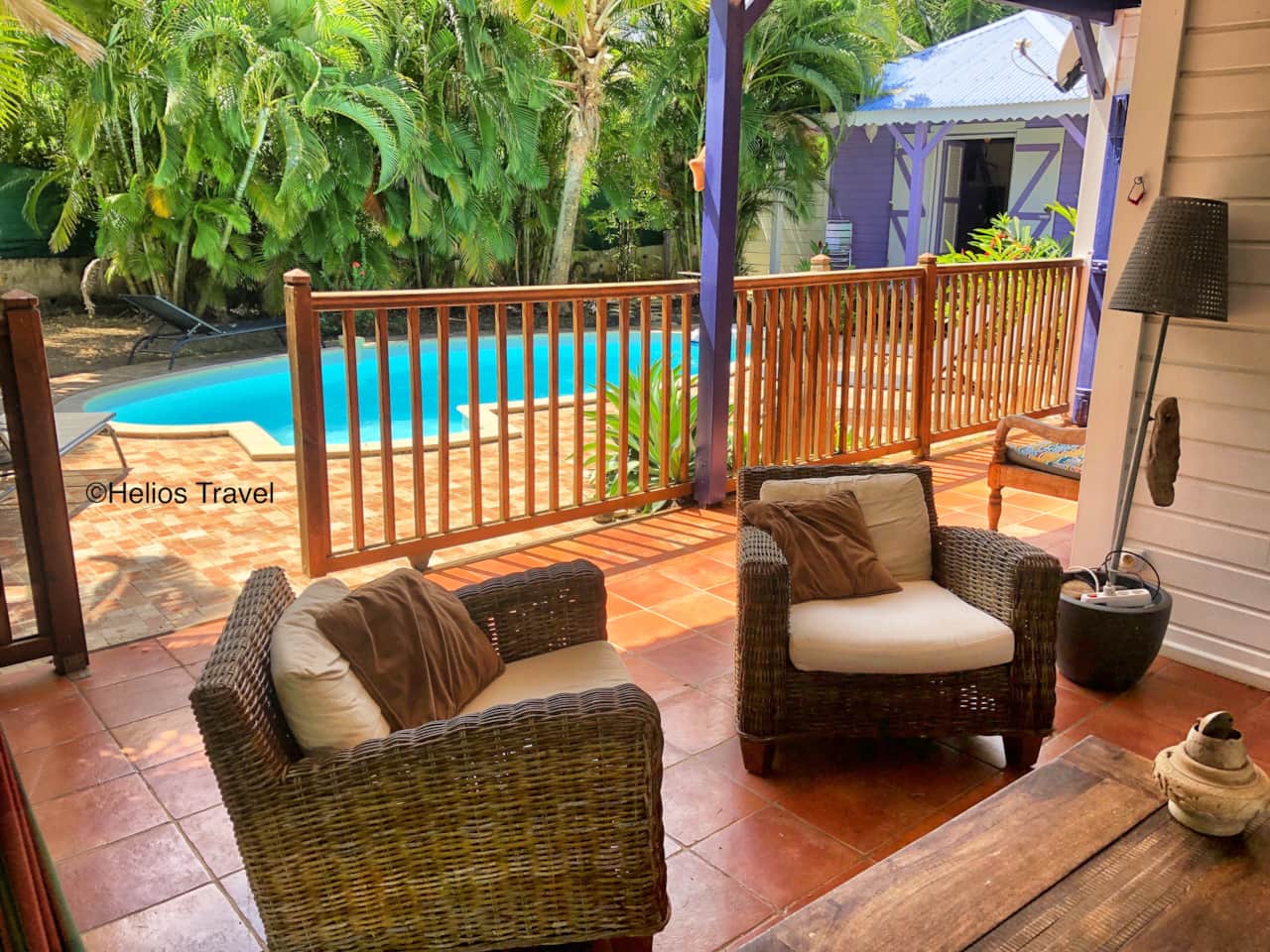 The outdoor living room 