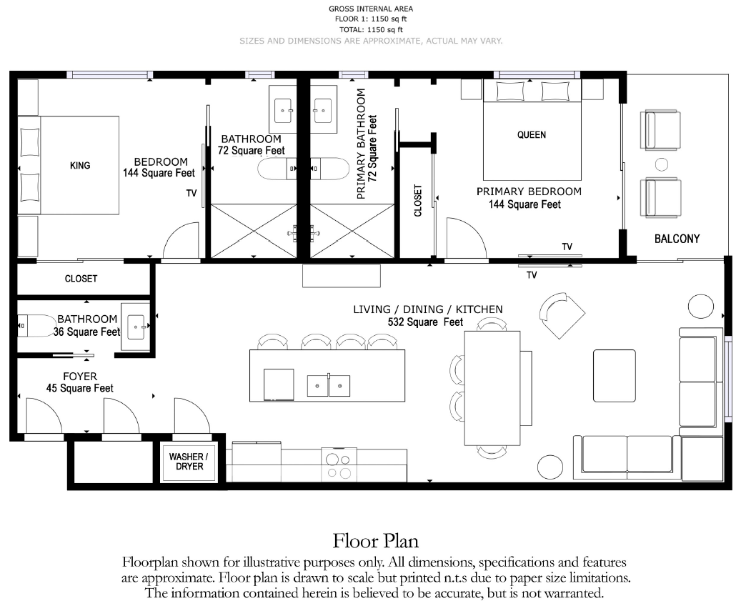 Detailed floor plan of unit 202, to help you visualize the layout of the unit.